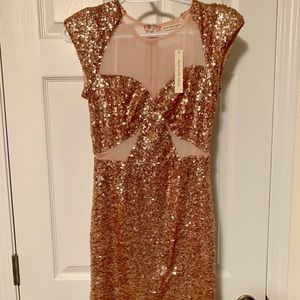 Mustard seed sequin dress
